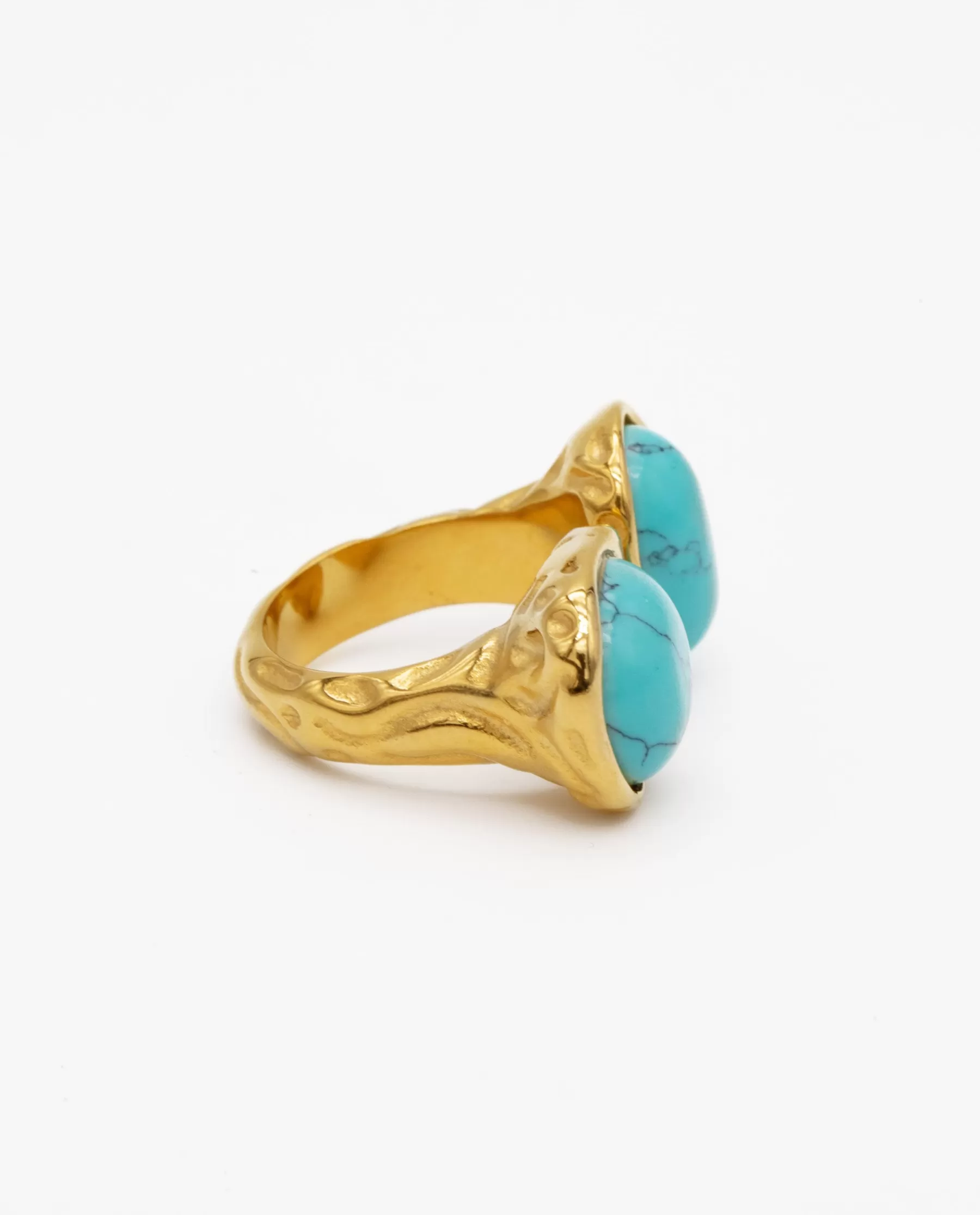 THE-ARE ANILLO DUO TURQUOISE · ACERO BAÑO ORO* Anillos