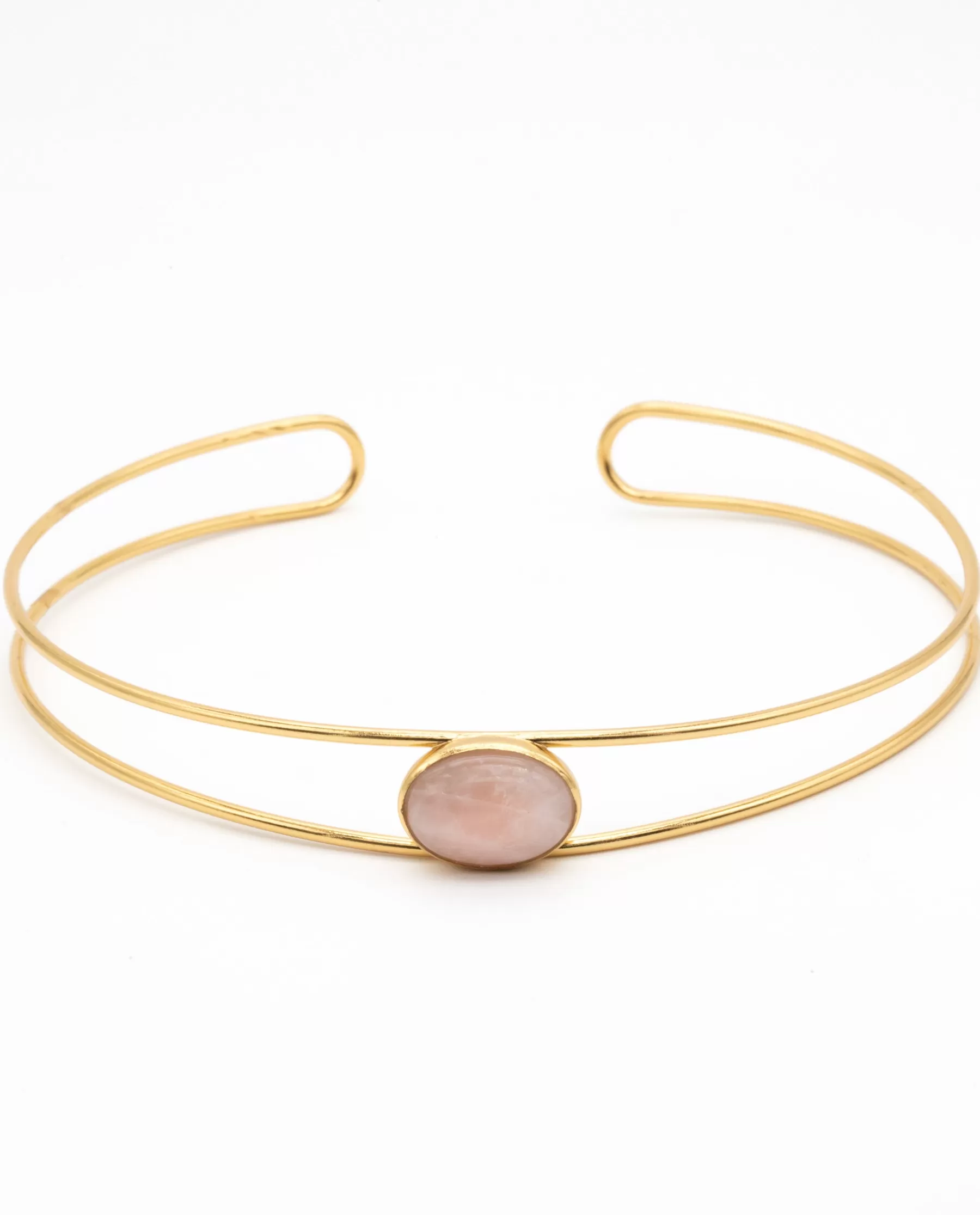 THE-ARE CHOKER ROSE QUARTZ · BAÑO ORO* Collares