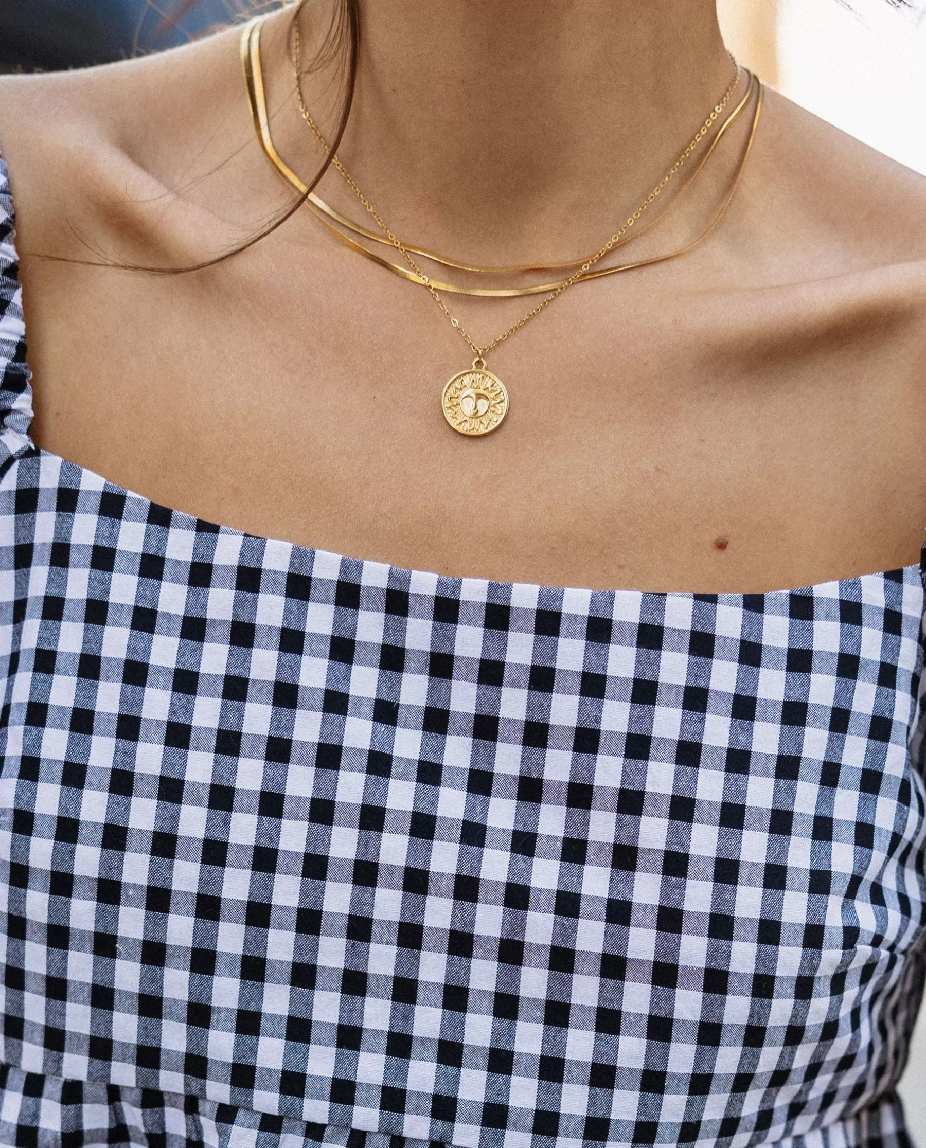 THE-ARE COLLAR SUNNY · ACERO BAÑO ORO* Collares