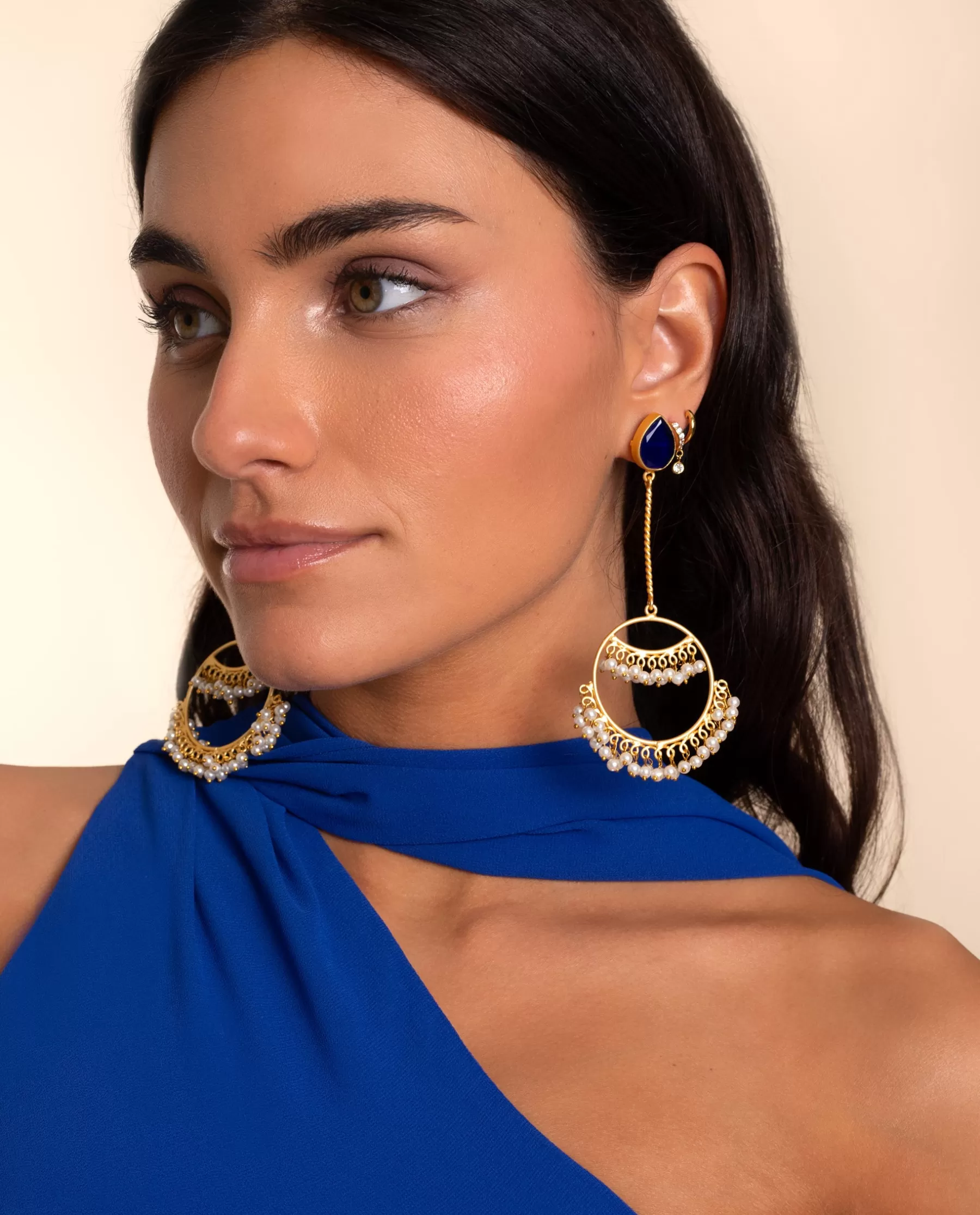 THE-ARE PENDIENTES GOLDSTONE · Y AZUL* Pendientes