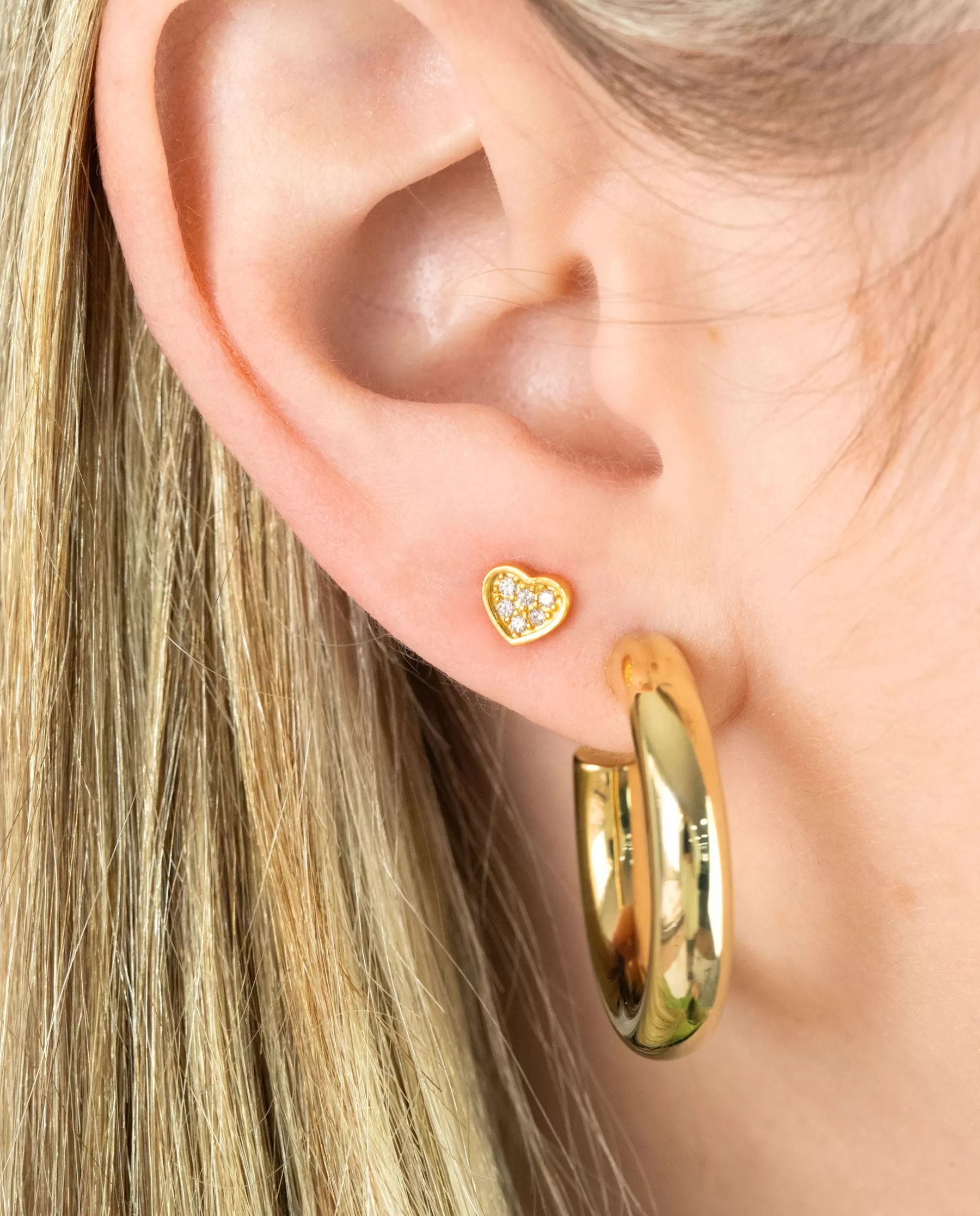 THE-ARE PIERCING HEART SPARKS · PLATA BAÑO ORO* Pendientes Sueltos | Pendientes