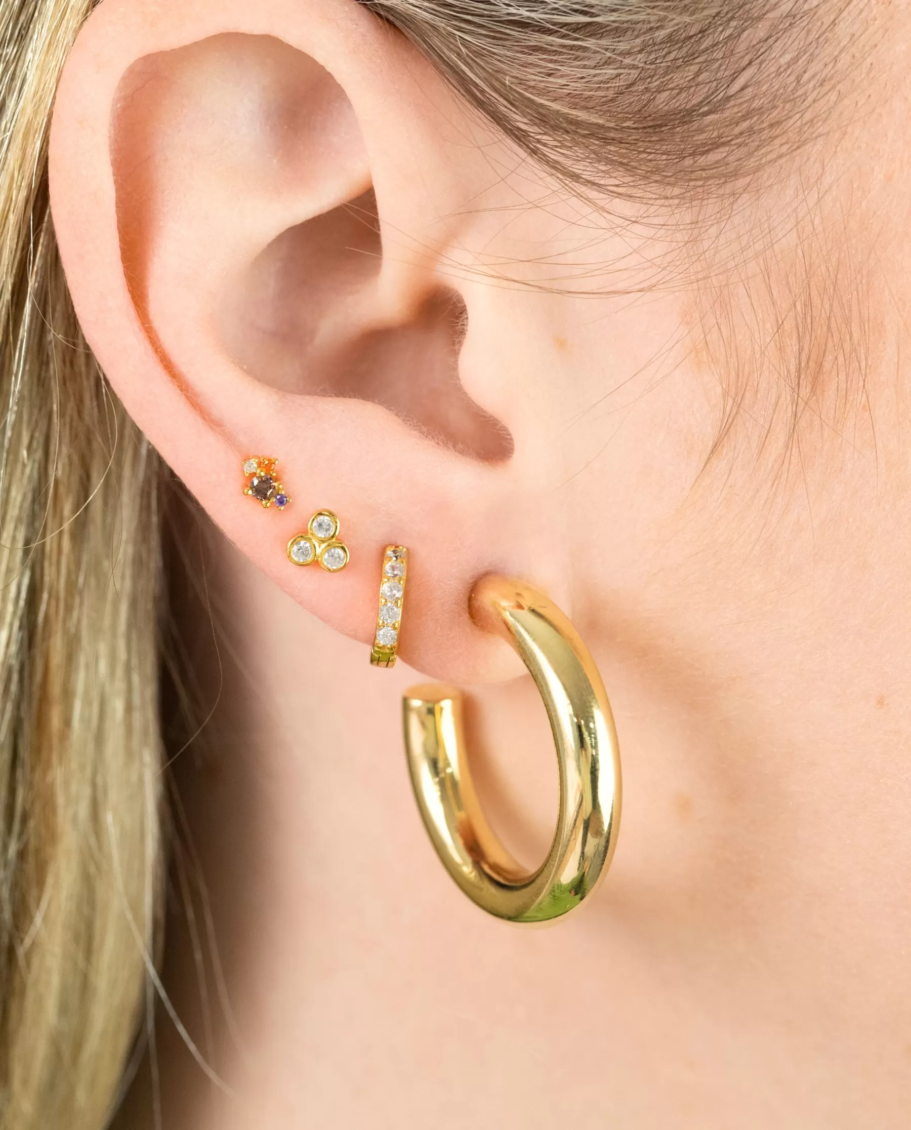 THE-ARE PIERCING SHINY COLORS · PLATA BAÑO ORO* Pendientes Sueltos | Pendientes