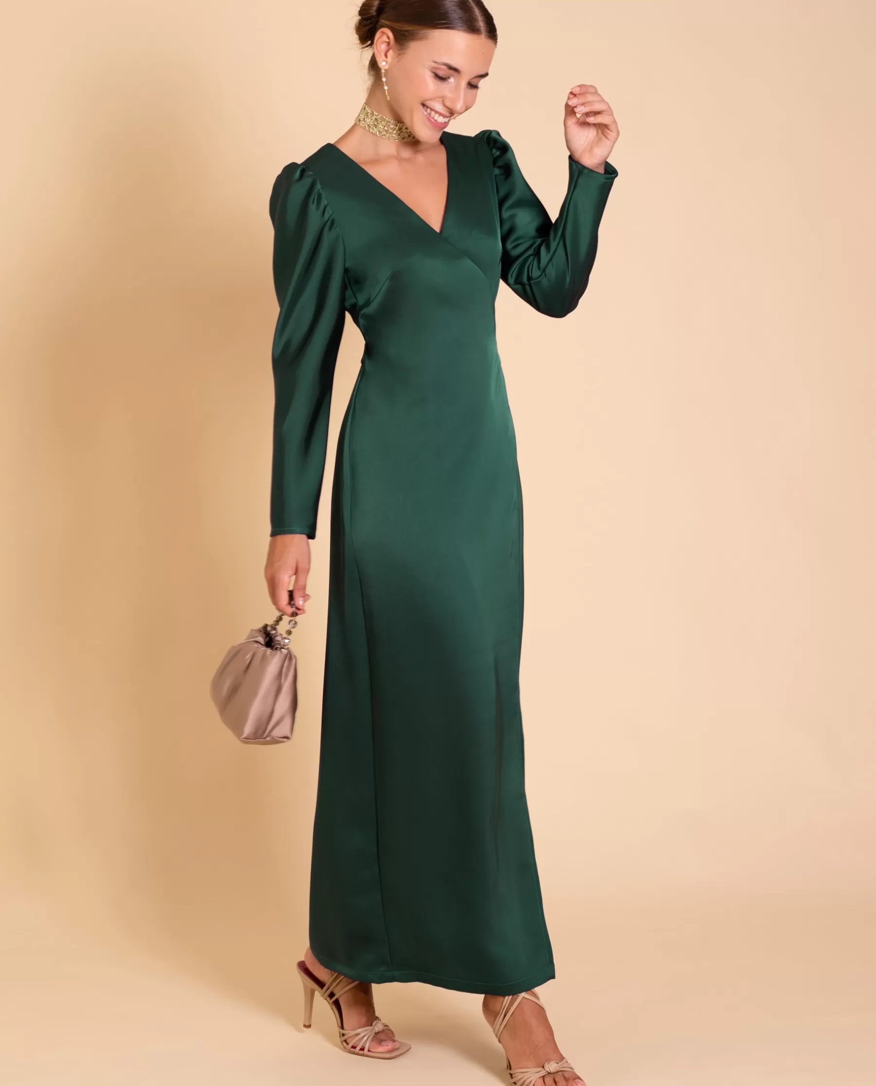 THE-ARE VESTIDO MRS. MONTOYA · VERDE BOTELLA* Vestidos